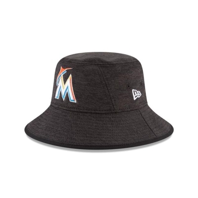 Sapca New Era Miami Marlins MLB Shadowed Stretch Bucket Hat - Negrii